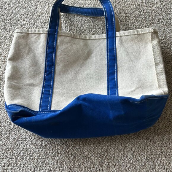 L.L. Bean Boat and Tote Bag Medium Blue – Classic Canvas Tote for Beach, Summer - Picture 4 of 6